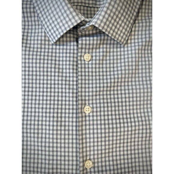 Goodfellow Co Mens Standard Fit Check Shirt Gray White Gingham Long Sleeve XXL - Picture 5 of 16
